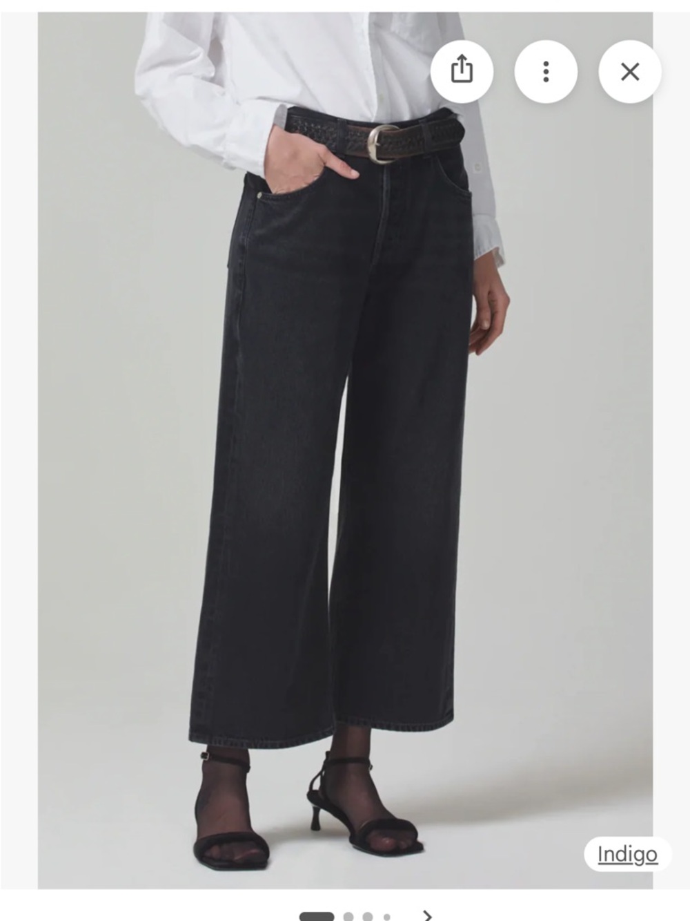 Citizens of Humanity Wide Leg Gaucho Pants in Black